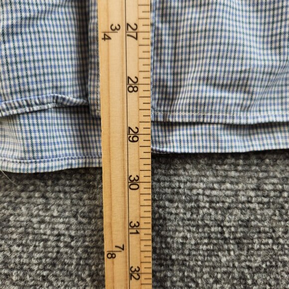 Arthur & Fox Size 42 Blue Green Check Long Sleeve Button Up Shirt Made In France - Picture 13 of 16